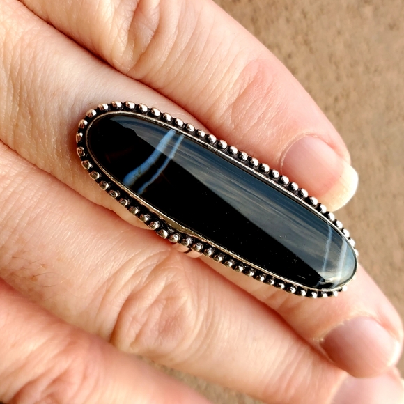 New Botswana Agate Silver Ring. - Picture 1 of 12